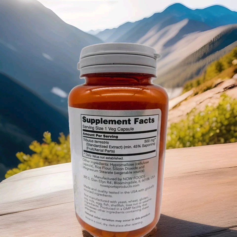 Now Foods Sports Tribulus Extreme 100 cápsulas vegetales GMP calidad asegurada, vegano Foto 2 de 2