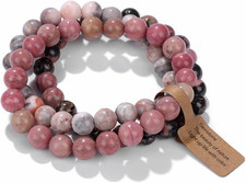 3 PCS Healing Crystal Bracelets for Women 8Mm Natural Stone Beaded Stretch Brace