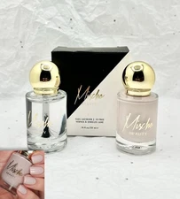 Mischo Beauty Nail Lacquer Polish Duo in UNBOTHERED + Clear Top Coat Full Sz Set