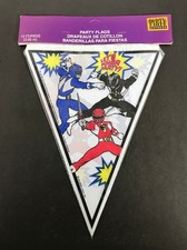 Power Rangers PARTY BANNER OF FLAGS 1994 12-foot Decoration BANNER Sealed NEW