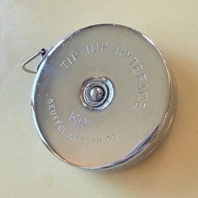 Vtg Engineer Surveyor Tape Measure K+E Keuffel Esser 1/4 & 1/8 : 1 Foot -  4-480
