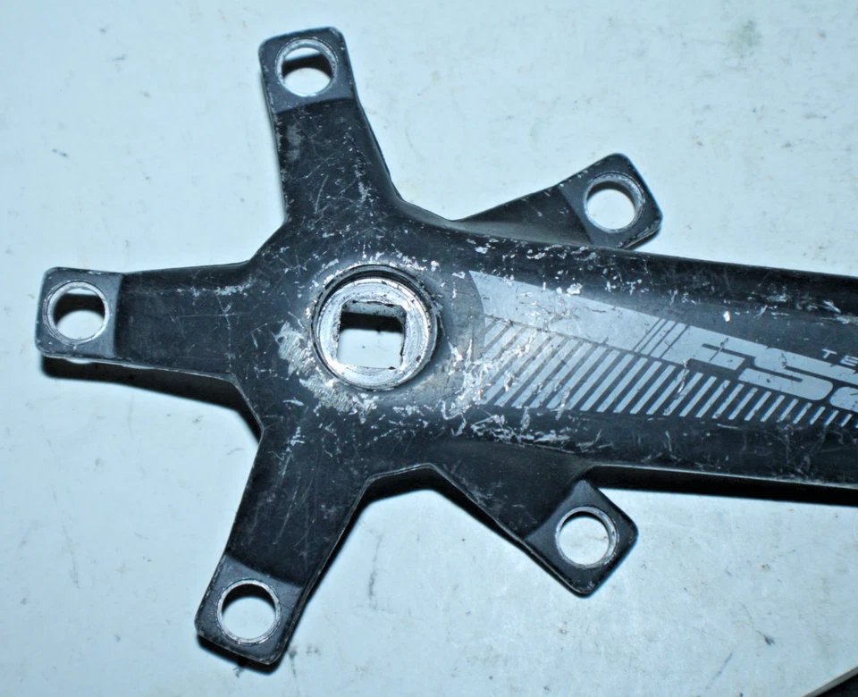 Pedivela FSA Tempo preta BCD104/74 175mm quadrada cônica SR braço de manivela envio EUA:) - Imagem 2 de 4