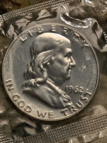 1962 Brilliant Uncirculated Franklin Silver Half Dollar