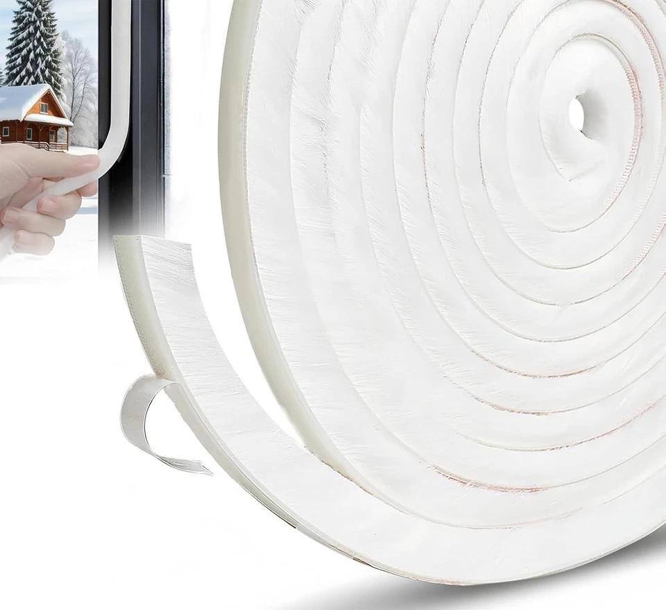 5m Bürstendichtung Selbstklebend, 9mmB X 5mmD Dichtungsbürste Zugluftstopper - Bild 3 von 4