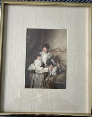 Print Mrs Knowles And Her Children By John Singer Sargent G Vintage Framed