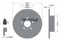 2X Bremsscheibe Hinten Textar 92046903 FÜR Alfa Romeo Lancia