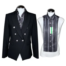 Brunne Button Down Shirt DICKEY Zip-attachable with Veronica Beard Blazers 00-14