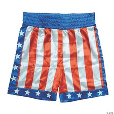Rocky Apollo Creed Costume Boxing Trunks White