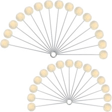 30 PCS 6 Inch Wool Daubers Ball Brush Leather Dye Tool with Metal Handle, Shoe D