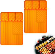 2 PCS Silicone Griddle Tools Mat for Blackstone,Grill BBQ Caddy Utensils Holder