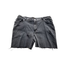 Lees Vintage Black Denim Cutoff Shorts 36 Waist