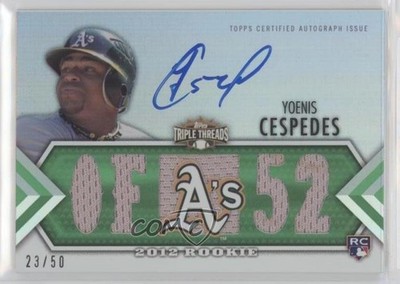 2012 Topps Triple Threads Emerald 23/50 Yoenis Cespedes #138 Rookie RC 0bt4
