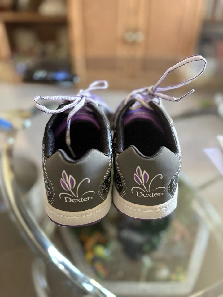 Dexter Bowling Raquel II Women's Leather Shoes Size 6.5M, White/Grape/Wine - Image 4 of 4