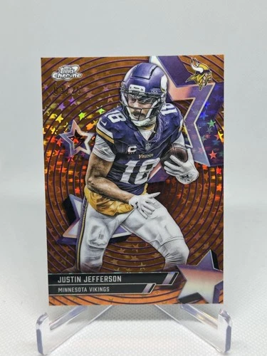 2025 Topps Cosmic Chrome Justin Jefferson Orange Refractor (RAW)