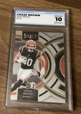 2023 Panini Select Premier Level Chase Brown #151 (RC) Diamond Grading 10 Gem MT