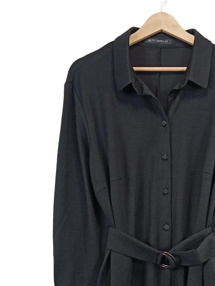 BETTY BARCLAY Robe à manches longues Dames Robe T EU 44 noir style décontracté - Photo 3/4