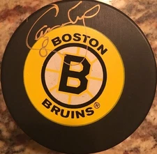 Cam Neely autographed signed autograph auto Boston Bruins vintage logo puck JSA