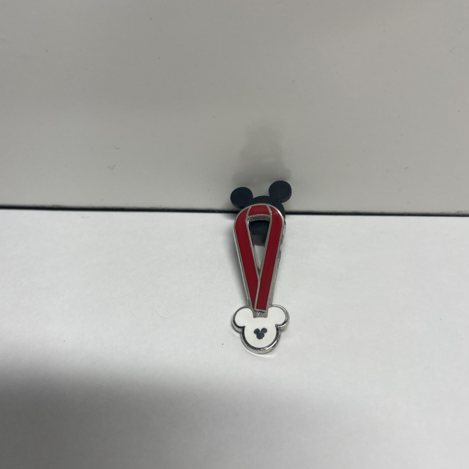 Disney Red Lanyard Hidden Mickey Pin