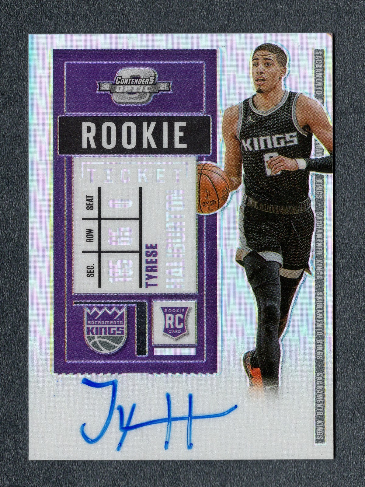 2020-21 Contenders Optic Rookie Ticket Tyrese Haliburton Rc Auto Silver #HX