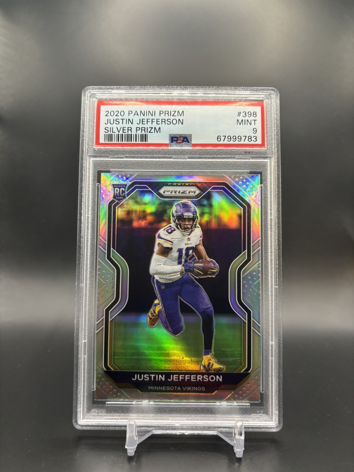 2020 Panini Prizm - Rookie Justin Jefferson #398 Silver Prizm (RC)