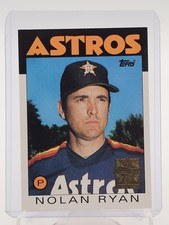NOLAN RYAN TOPPS #100 1986 COMMEMORATIVE REPRINT #19/27 ASTROS BASEBALL Q6707