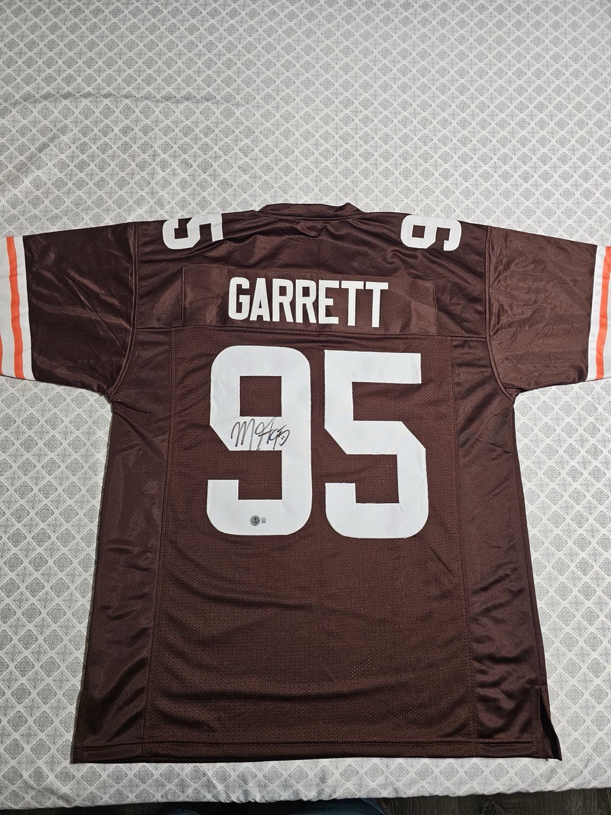 MYLES GARRETT Autographed Signed Cleveland Browns BROWNS BROWN AUTHENTIC JERSEY - Beckett Witnessed 