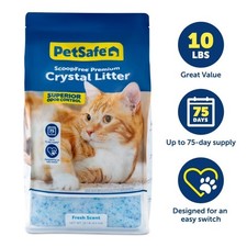 PetSafe ScoopFree Premium Fresh Crystal Cat Litter, 10 lb Bag, Odor Control