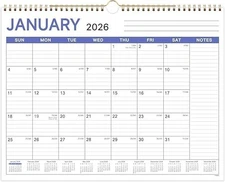 2026 Calendar - 2026 Wall Calendar from Jan. 2026 to Dec. 2026, 12 Month Calenda
