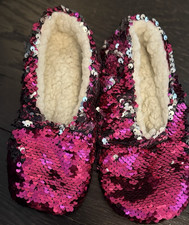 magenta girls pink slippers