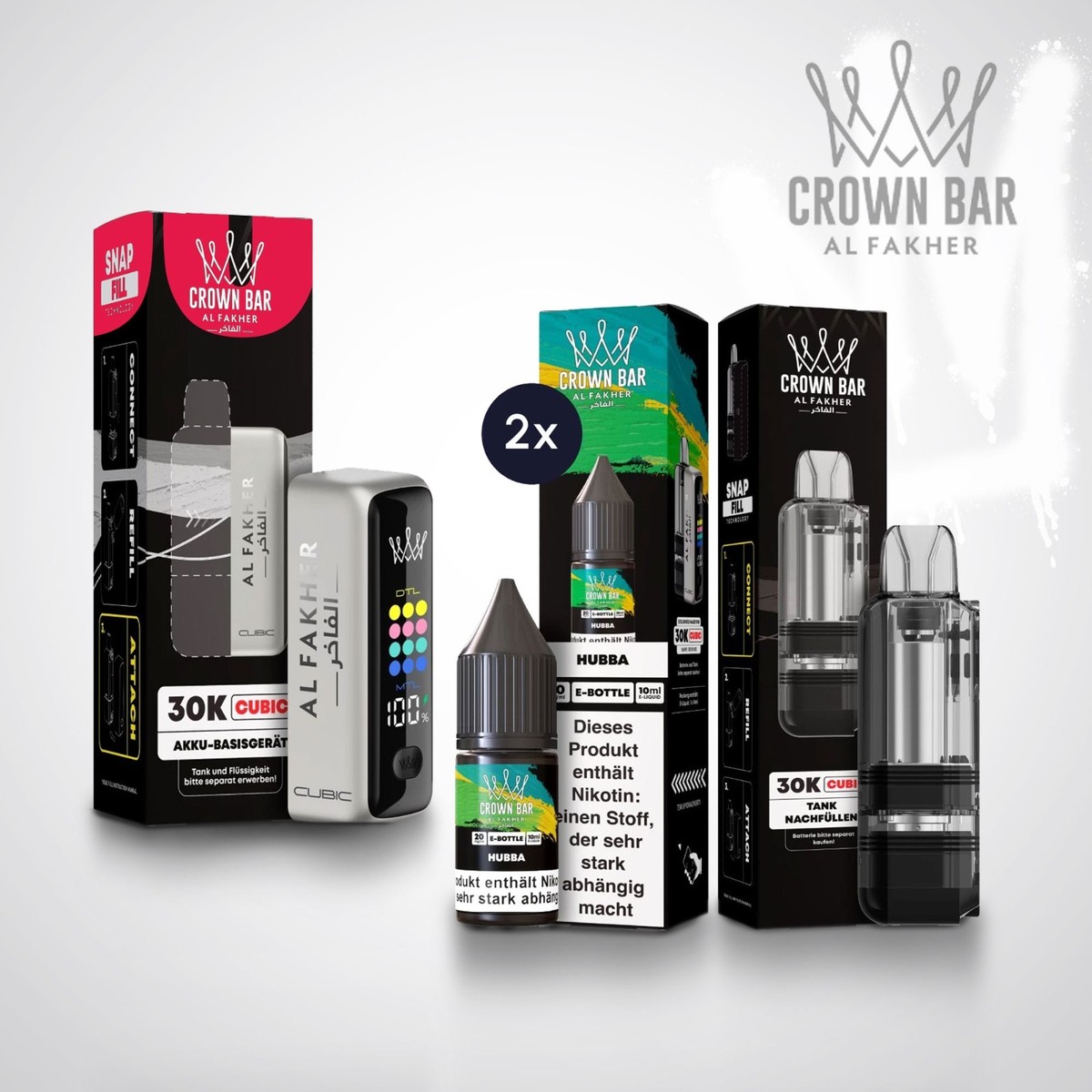 Al Fakher 30K Cubic Big Puff E-Zigarette Vape E-Shisha 20mg Nikotin Pod  System