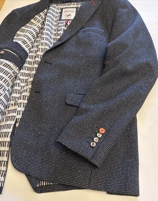 Unique! A Fish Named Fred Men's Blue Blazer Sports Coat Blue Sz US 44.Excellent