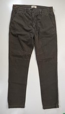 BALDWIN Liam Chino Pant Mens 34x33 Olive Green Made in USA Stretch Soft READ