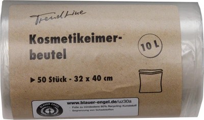 Trendline Kosmetikeimerbeutel 10 L, transparent, 50 Stück  Müllsack