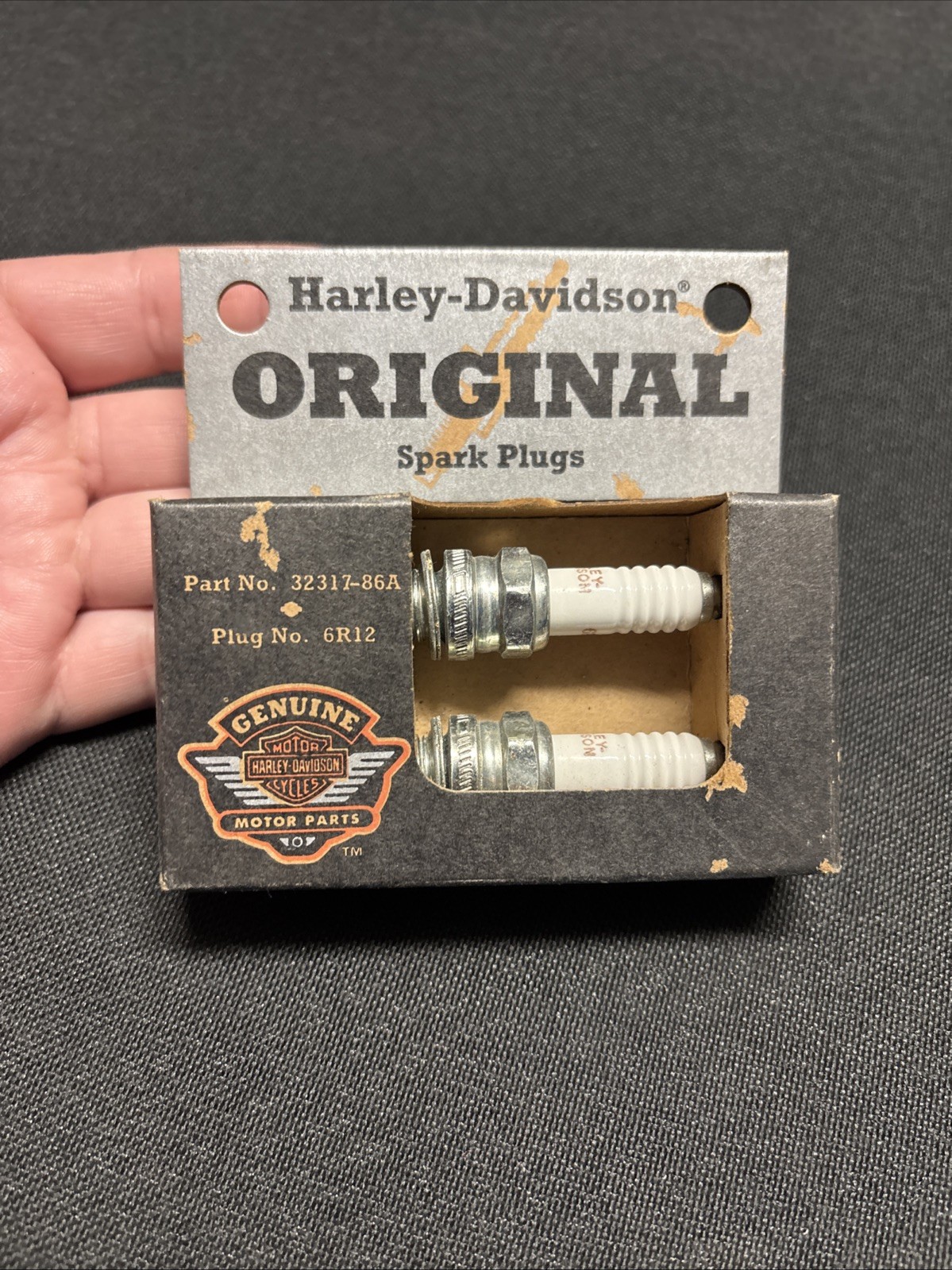 Harley Davidson Spark Plugs 32317-86A-1 Set Of 2 NOS 6R12