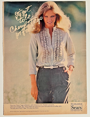 #ad It#x27;s Got To Be Cheryl Tiegs For Fall Sears Fashion Catalog Vintage Print Ad 1982 $15.00