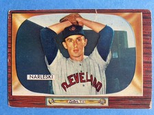 1955 Bowman - Ray Narleski #96 (RC) Rookie Cleveland Indians Baseball Card. rookie card picture