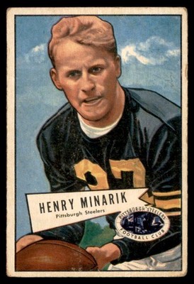 1952 Bowman Small #82  HENRY MINARIK  Pittsburgh Steelers   VG-VGEX