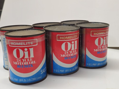 #ad #ad Homelite Oil Can 6 Pack Vintage Chainsaw Rare NOS Full Oil C $95.03