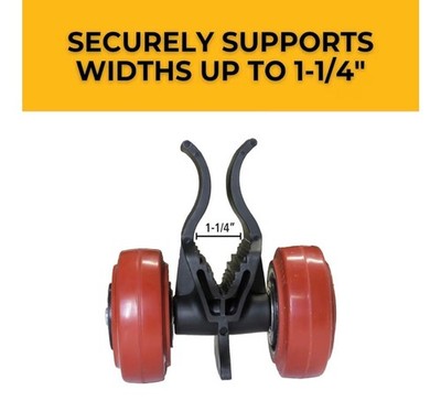 FastCap 02120 Clip N ROLL with Steel Axel, Polyurethane Wheels, 500 LB Capacity