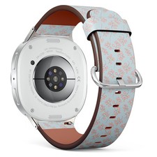 Pink Branches Berries Vegan Leather Watch Band 40/44/46mm