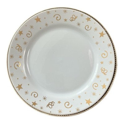 Pampered Chef  Set Of Celebration Holiday Dessert Appetizer Plates 1996 8'' New