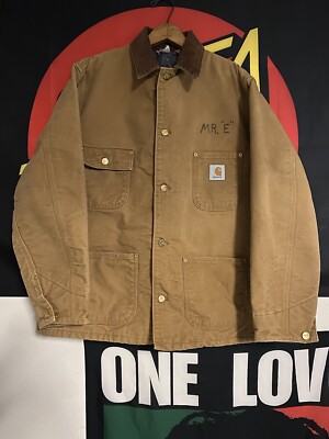 Vintage Carhartt Blanket Lined Chore Coat Work Jacket USA Made 70s 