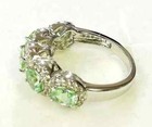 HSN Colleen Lopez 14K Gold Plated Sterling Green Spinel & White Topaz Ring Size7 — photo 3