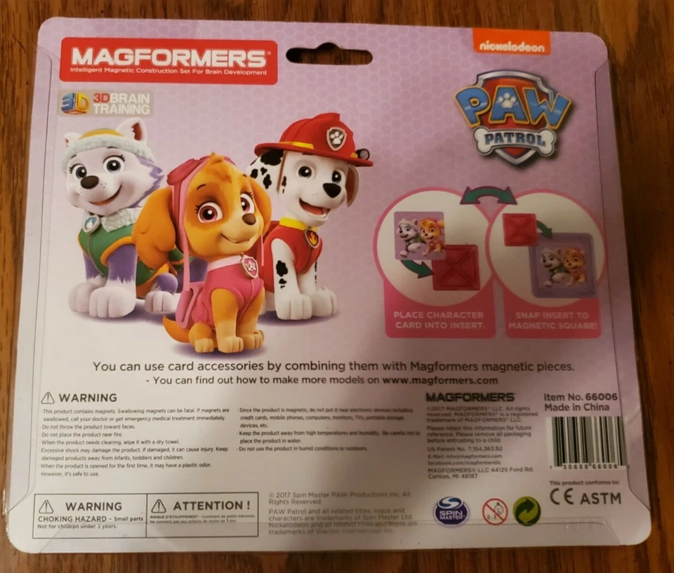 Magformers Paw Patrol Skye & Friends Add-On Set 12PCS + 6 Cards Nickelodeon Rare - Image 2 of 2