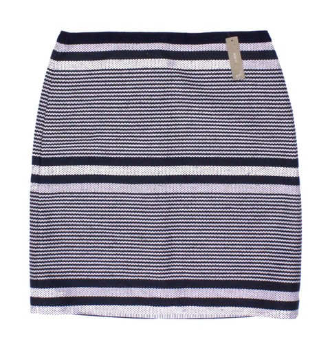 NWT - J.CREW Women's 'STRIPED' Blue/White PLUS SIZE STRAIGHT SKIRT - 12T