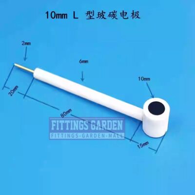 1PC New L-shaped Glassy Carbon Electrode Glassy Carbon Working Electrode 10MM