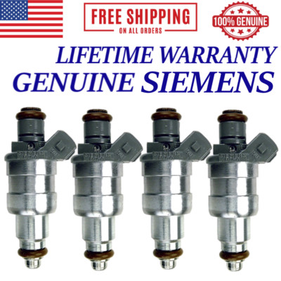 NEW 4 Pieces OEM SIEMENS DEKA Fuel Injectors For 1997-2002 Jeep TJ 2.5L I4