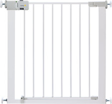 Barrière de Sécurité Bébé Extensible Porte Escaliers Fixation Sans Percer Blanc