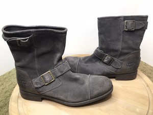 ugg leather buckle boots