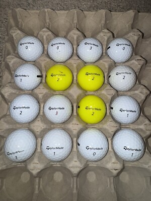 16 x TaylorMade Distance gebrauchte Golfbälle günstig Restposten Taylor Made (TMDIST201)